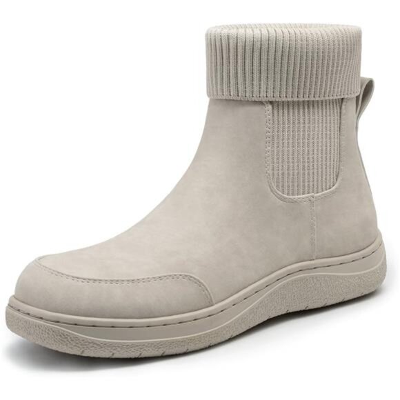 Women's Chelsea Ankle Boots Slip On Short Elastic Sock Boots - Picture 1 of 6